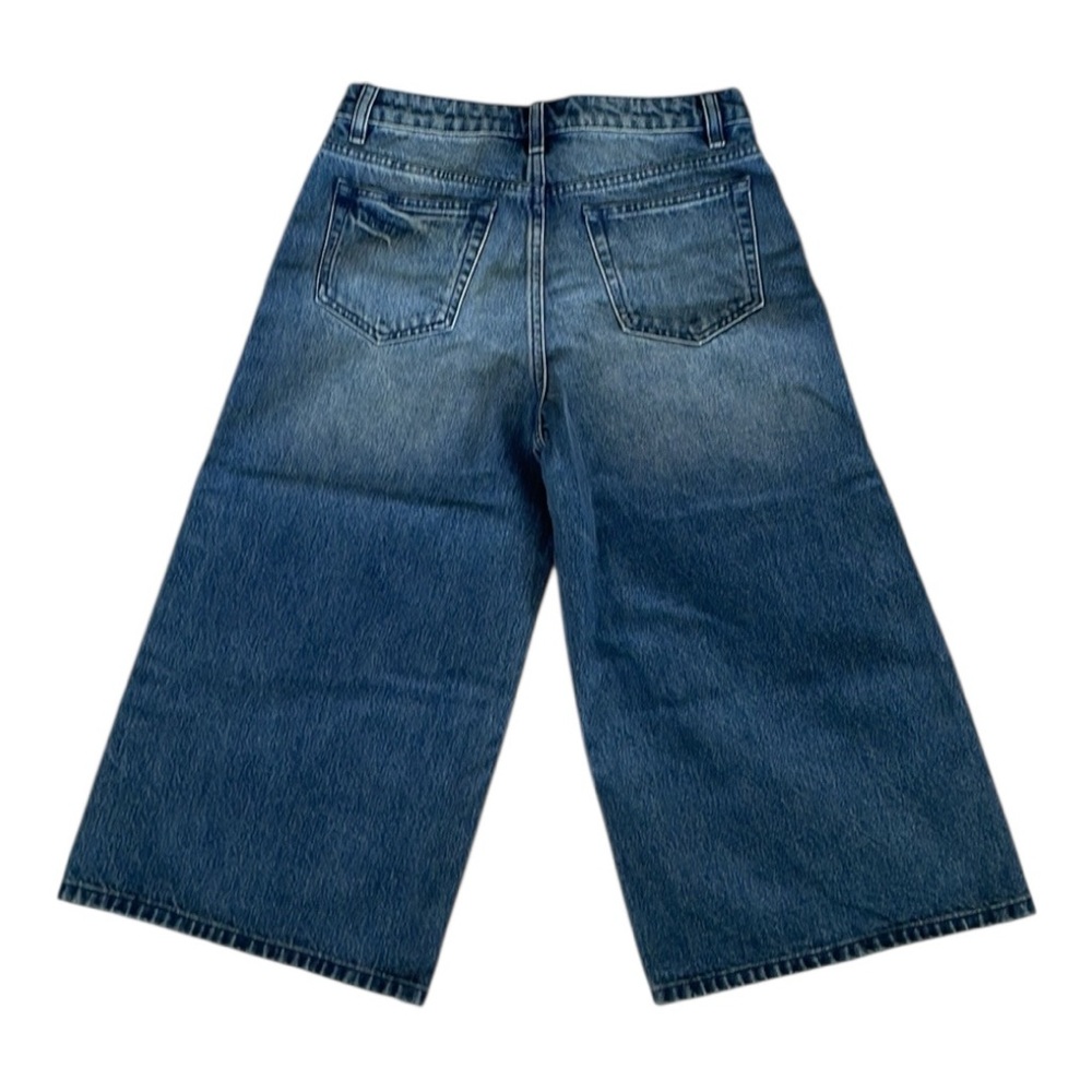 ♥️Michael Kors♥️ Blue Denim Jeans wide leg Capri. Size (0) - Picture 3 of 9